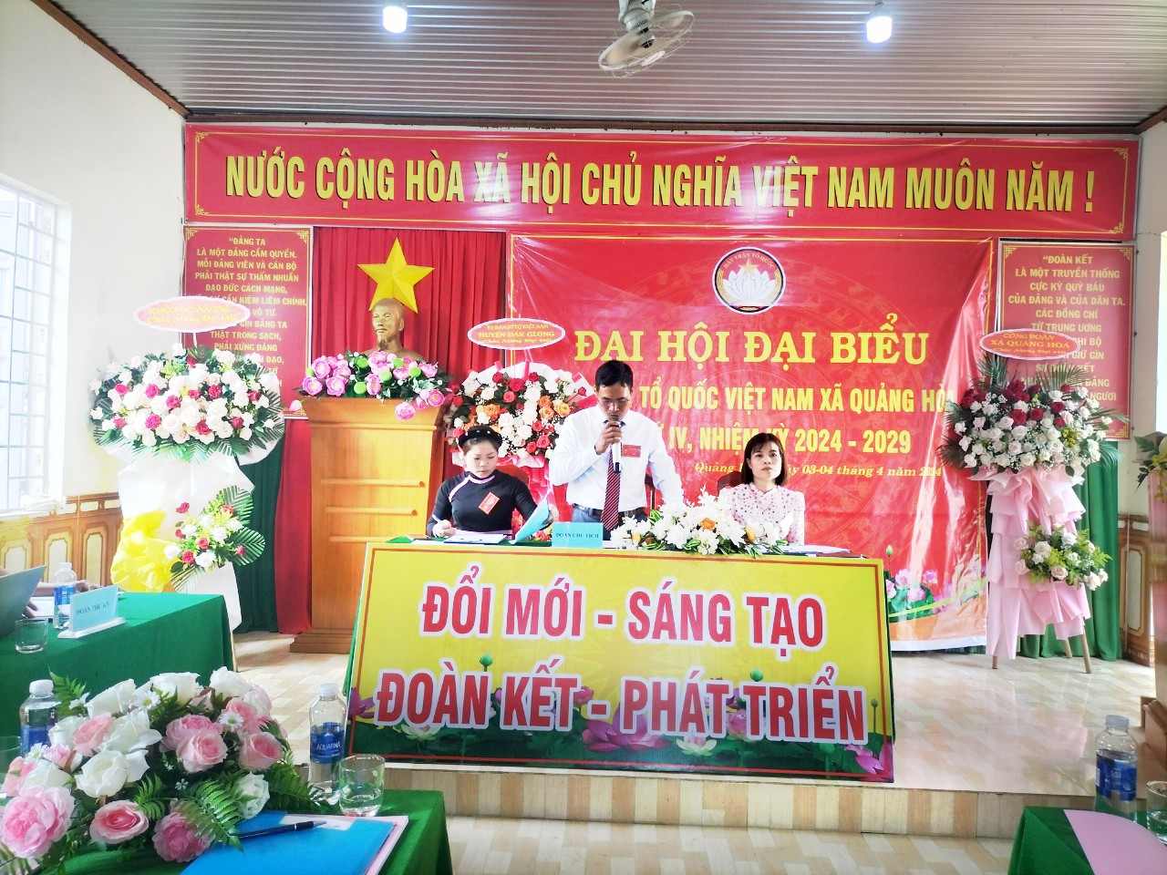 Đại hội đại biểu MTTQ Việt Nam xã Quảng Hòa khóa IV, nhiệm kỳ 2024 – 2029.
